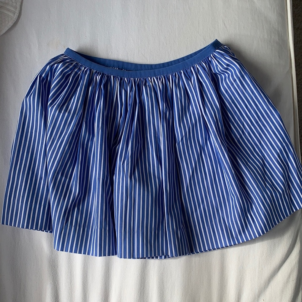 Girls Blue and White Stripe Skirt